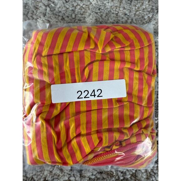 Fenn Wright Manson Plus Size 1X Striped Stretch Scoop Neck Top Orange Pink - Picture 7 of 7